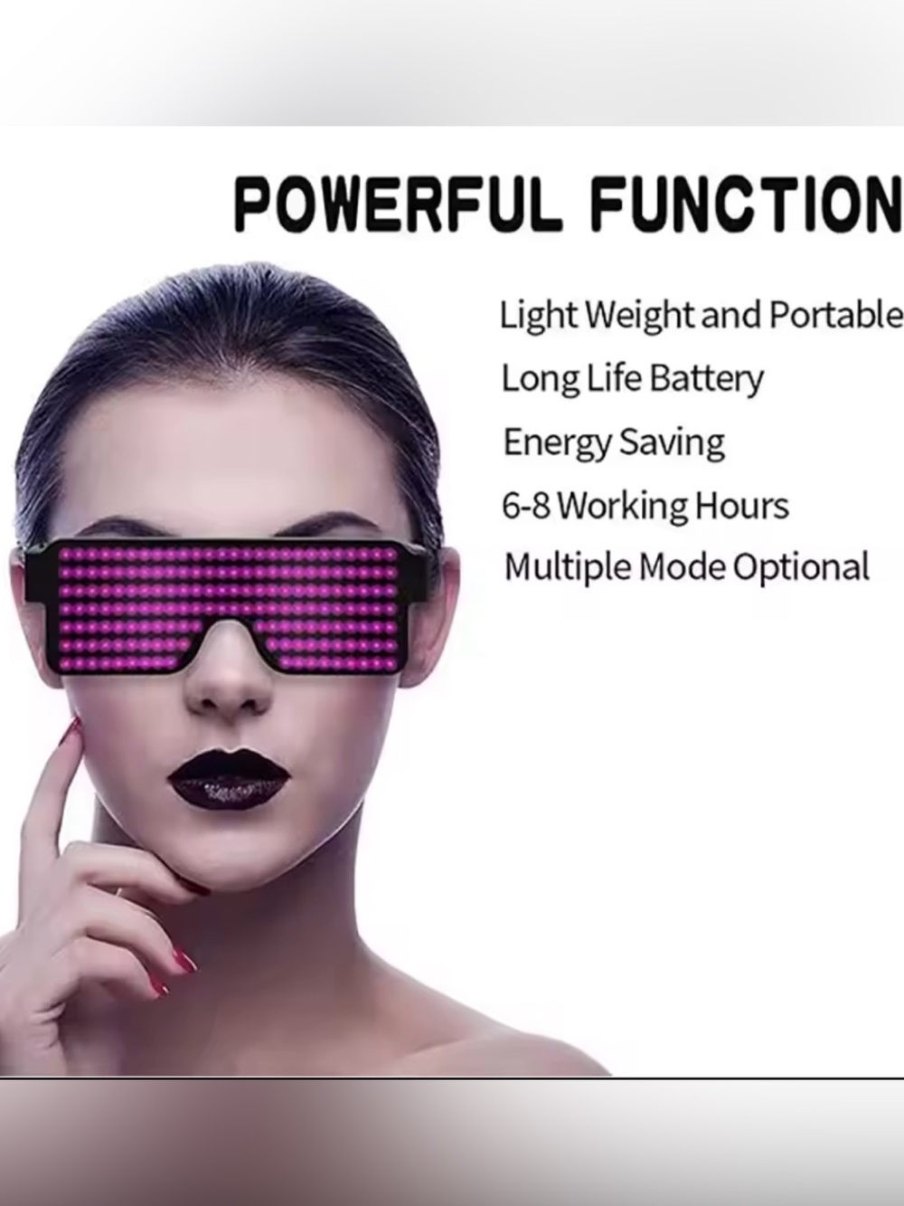LED glasses programmable - Picture 3 of 6